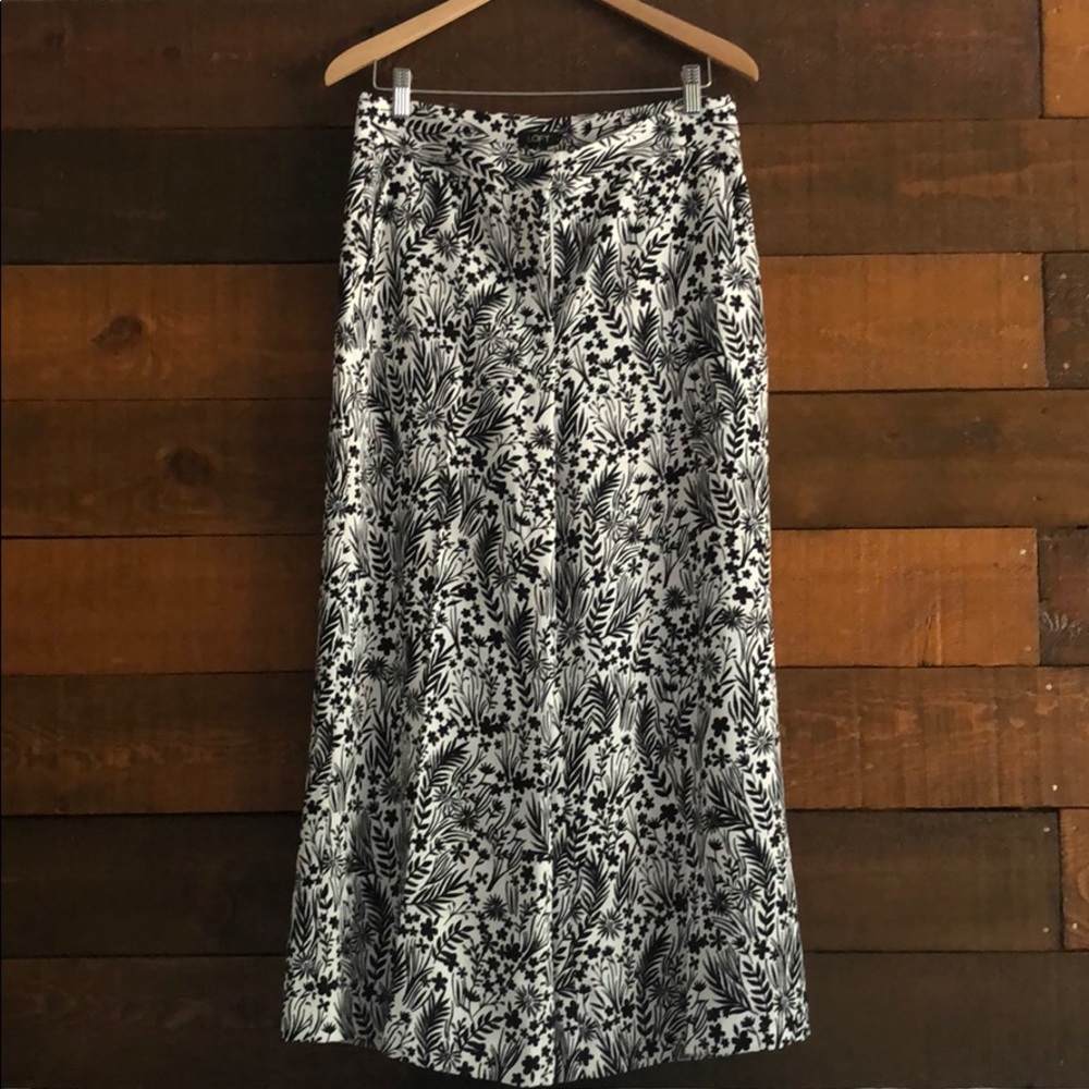 Loft Floral Linen Pants